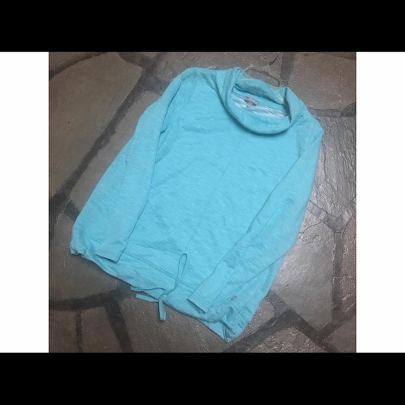 Talbots Active Cowl Neck Pullover / Color Aqua - Picture 8 of 8